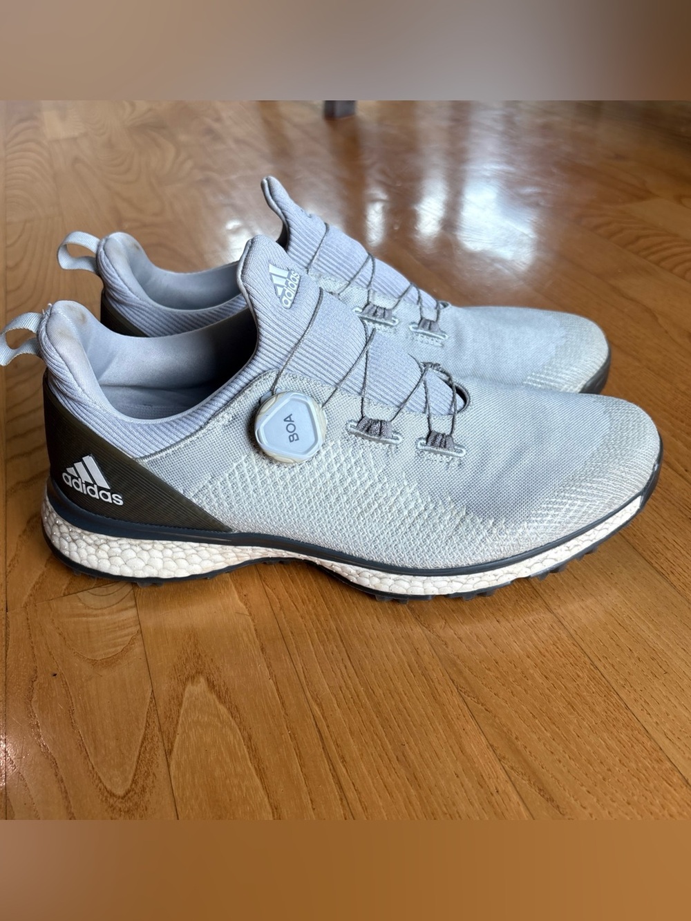 Adidas Forgefiber Boa golf shoes grey Gray US Boost Insoles Cleats Men’s Size 9